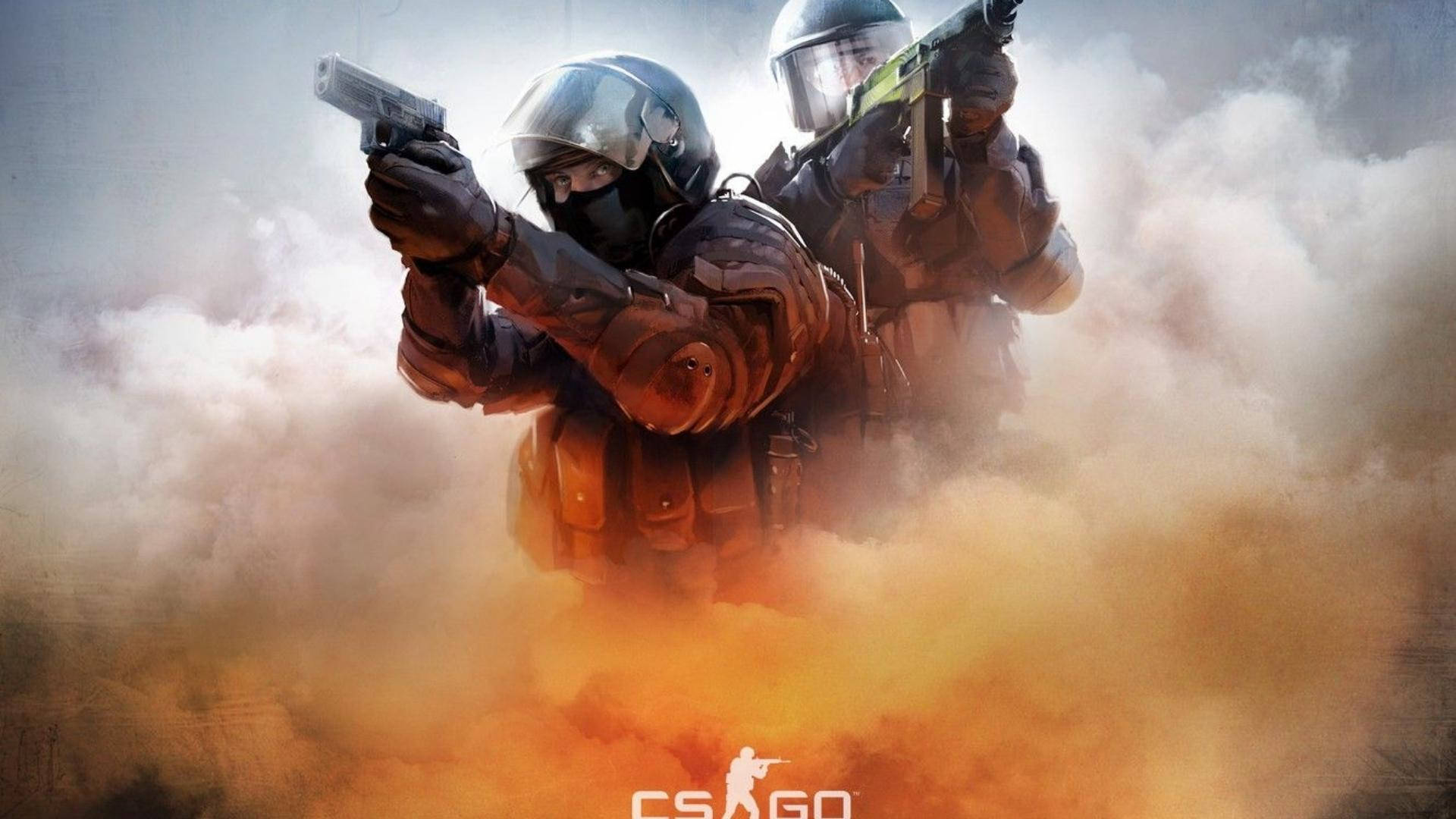 Counter Strike Global Offensive, Smoke, tactical operators, Full HD Desktop Wallpaper
