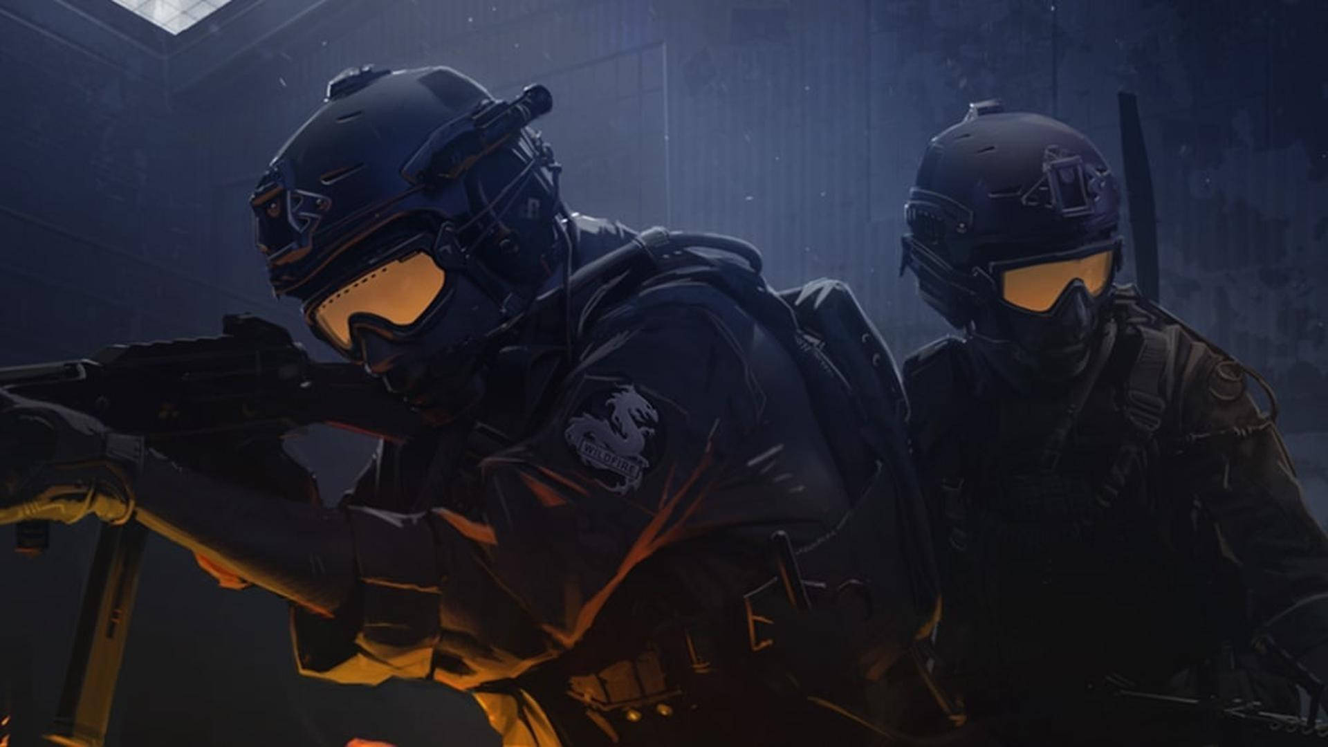 Counter Strike Global Offensive, night, tactical soldiers, Full HD Desktop Wallpaper