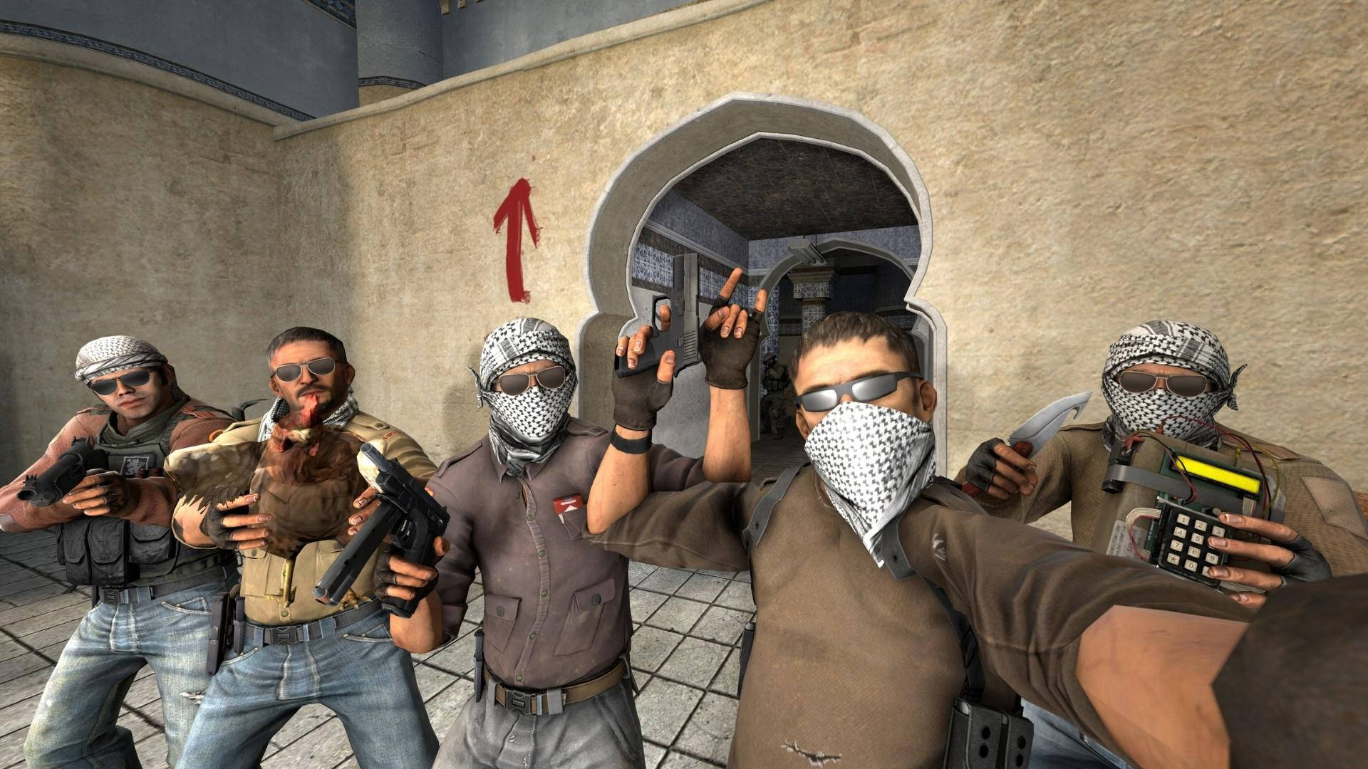 Counter Strike Global Offensive, bandanas, sunglasses, Full HD Desktop Wallpaper