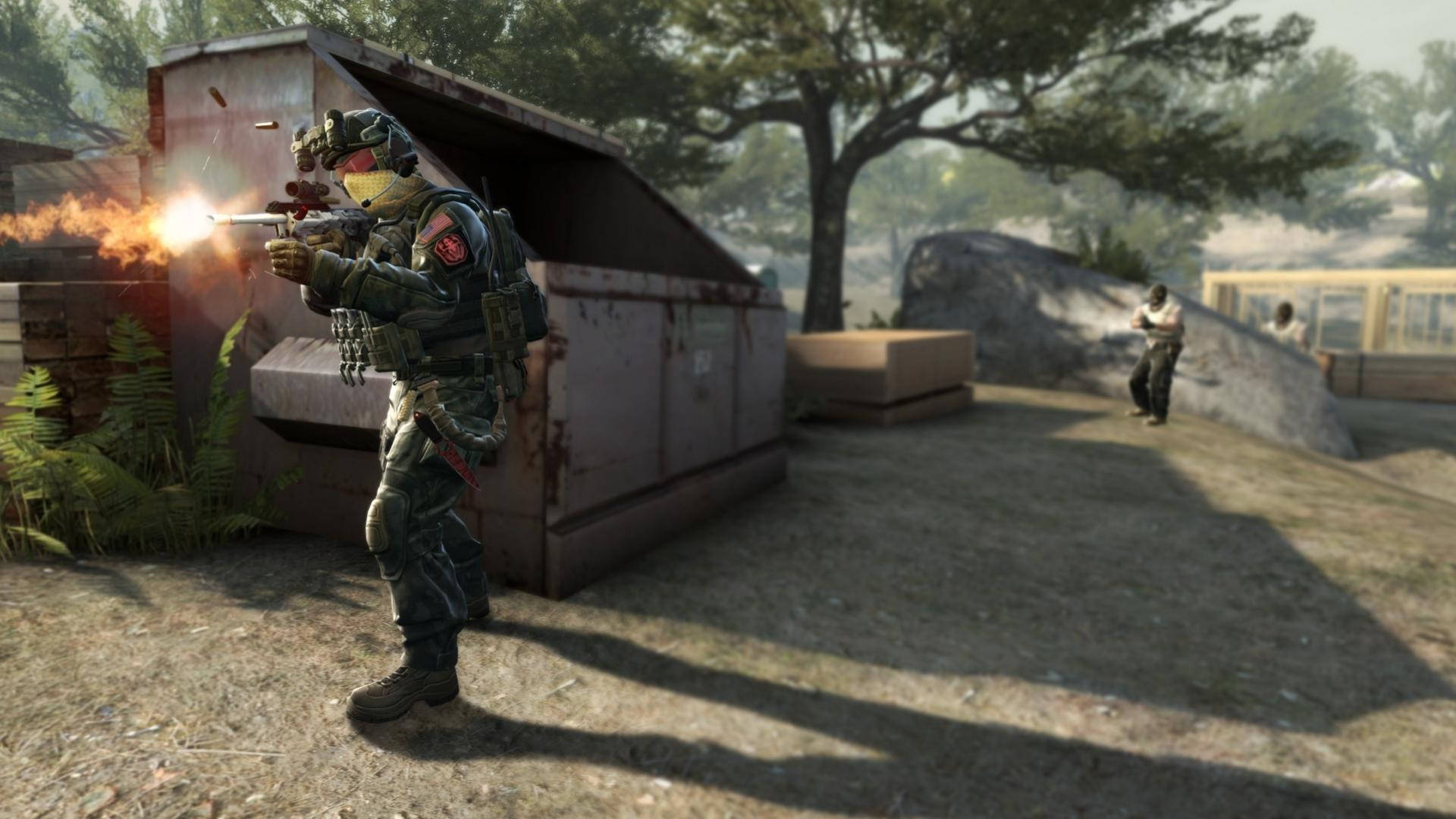 Counter-Strike: Global Offensive, rusted metal container, tactical gear, Full HD Desktop Wallpaper