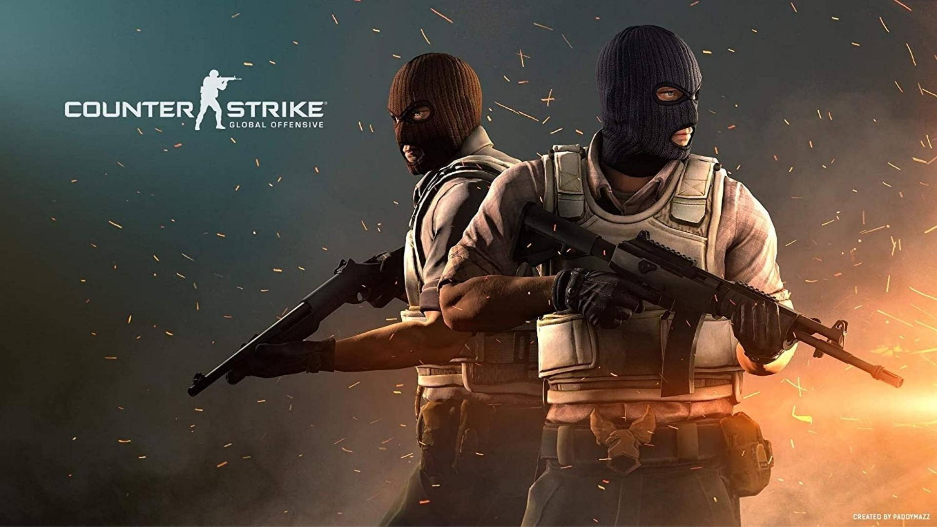 Counter Strike Global Offensive, black mask, tactical gear, Full HD Desktop Wallpaper