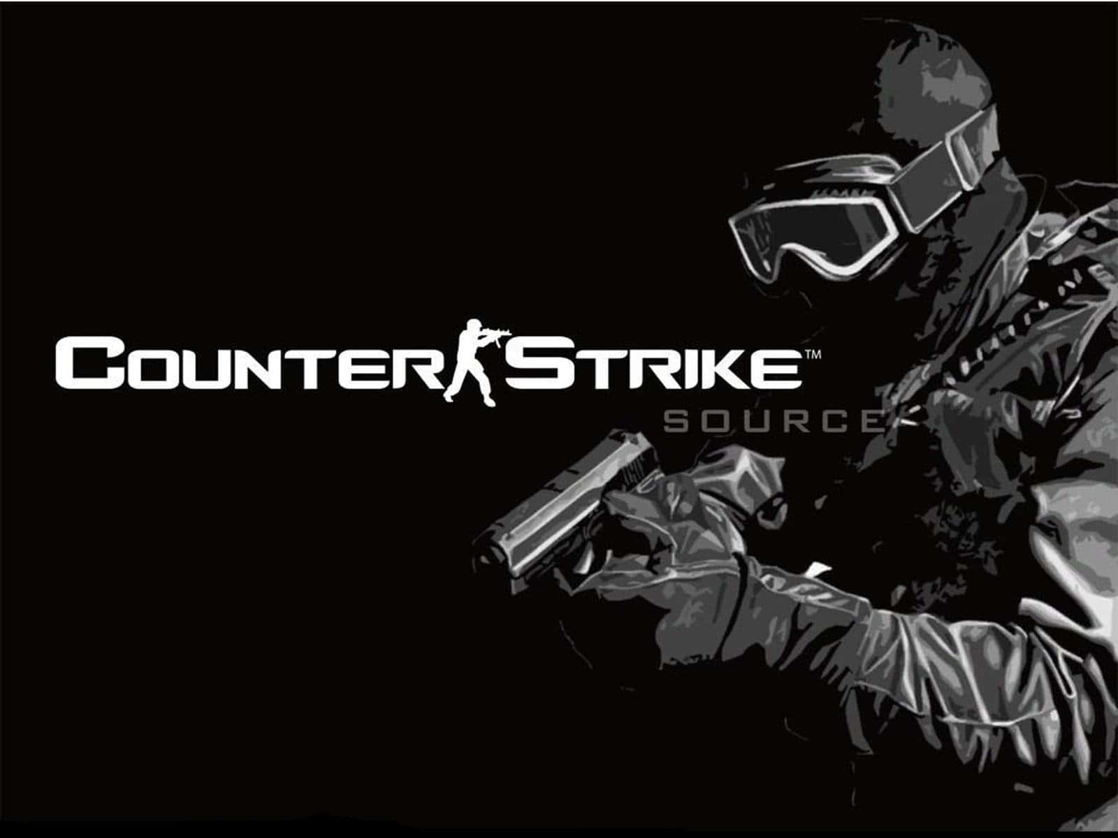 Counter Strike Source, glossy black, masked operative, HD Desktop Wallpaper