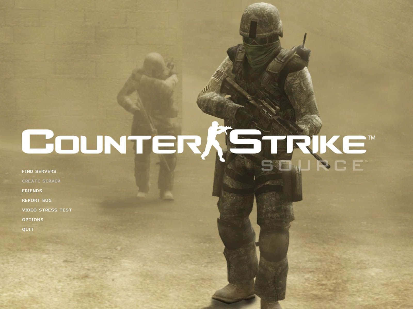 Counter Strike Source, desert camouflage, dusty terrain, HD Desktop Wallpaper