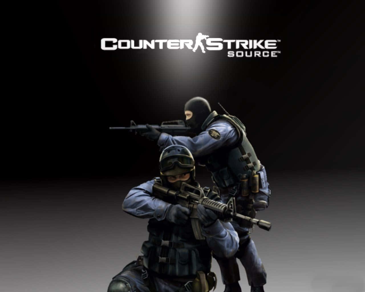 Counter Strike Source, spotlight, dark gear, HD Desktop Wallpaper