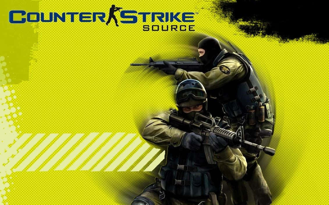 Counter Strike Source, Yellow, tactical soldiers, SD Desktop Wallpaper