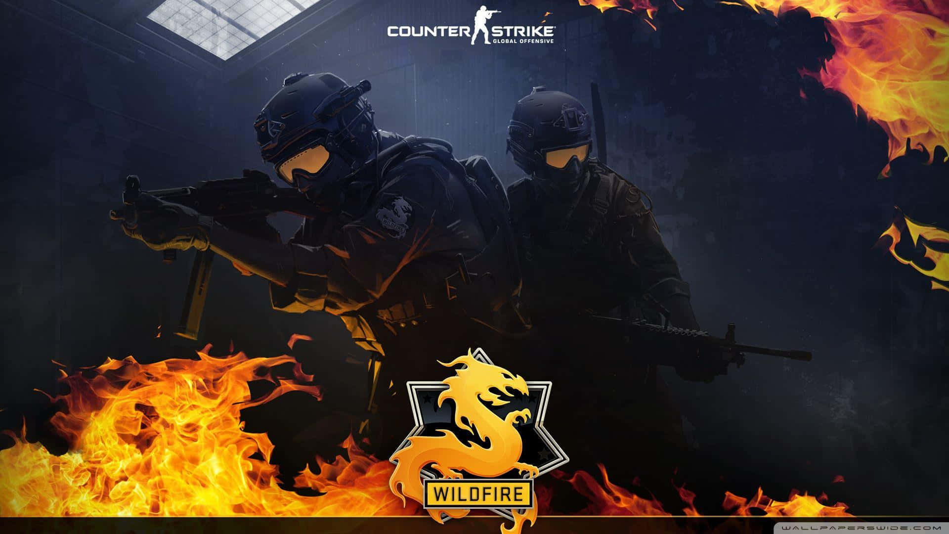 Counterstrike, fire, dragon, Full HD Desktop Wallpaper