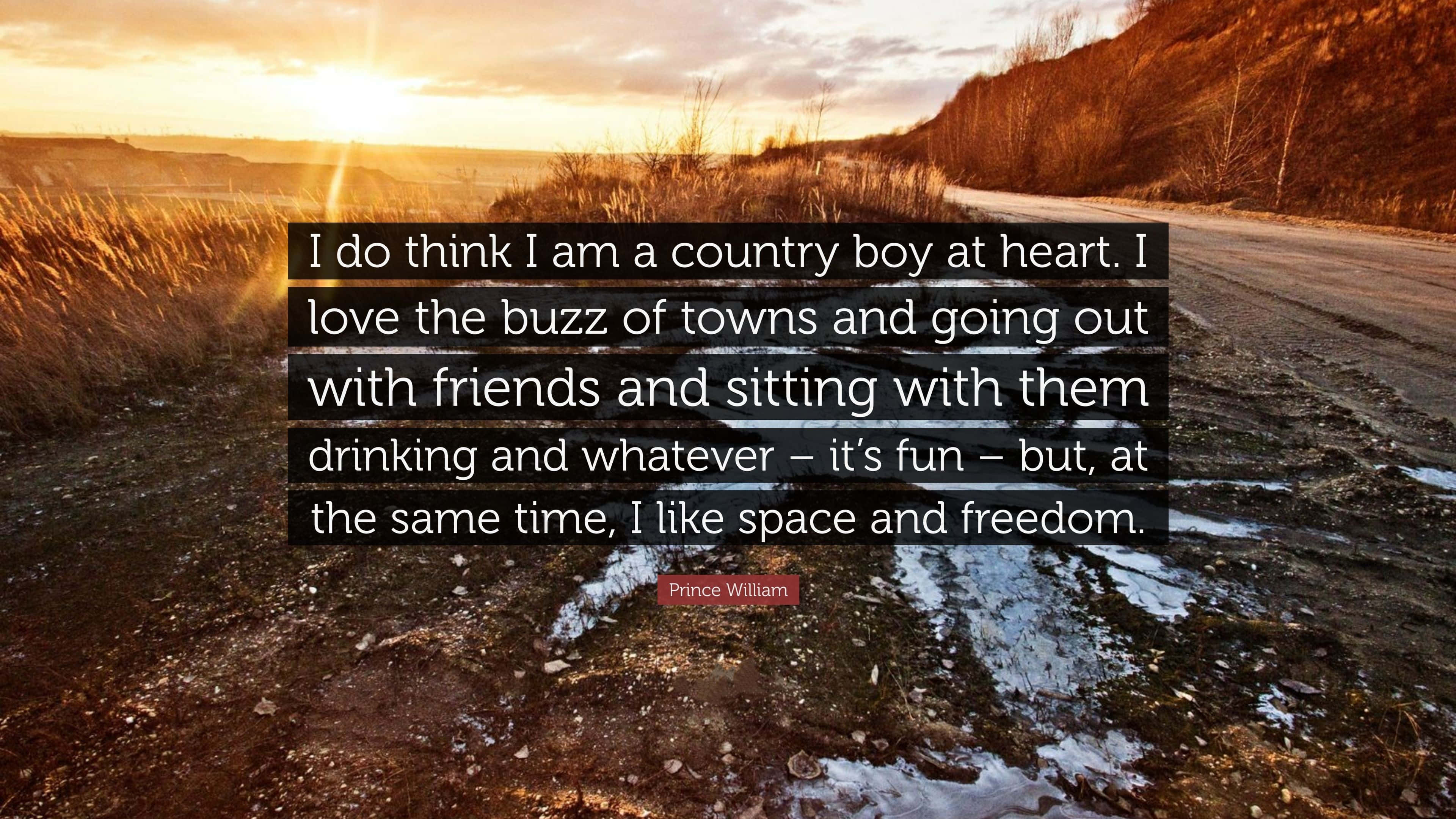 Country Boy, heart quote, sunset, 4K Desktop Wallpaper
