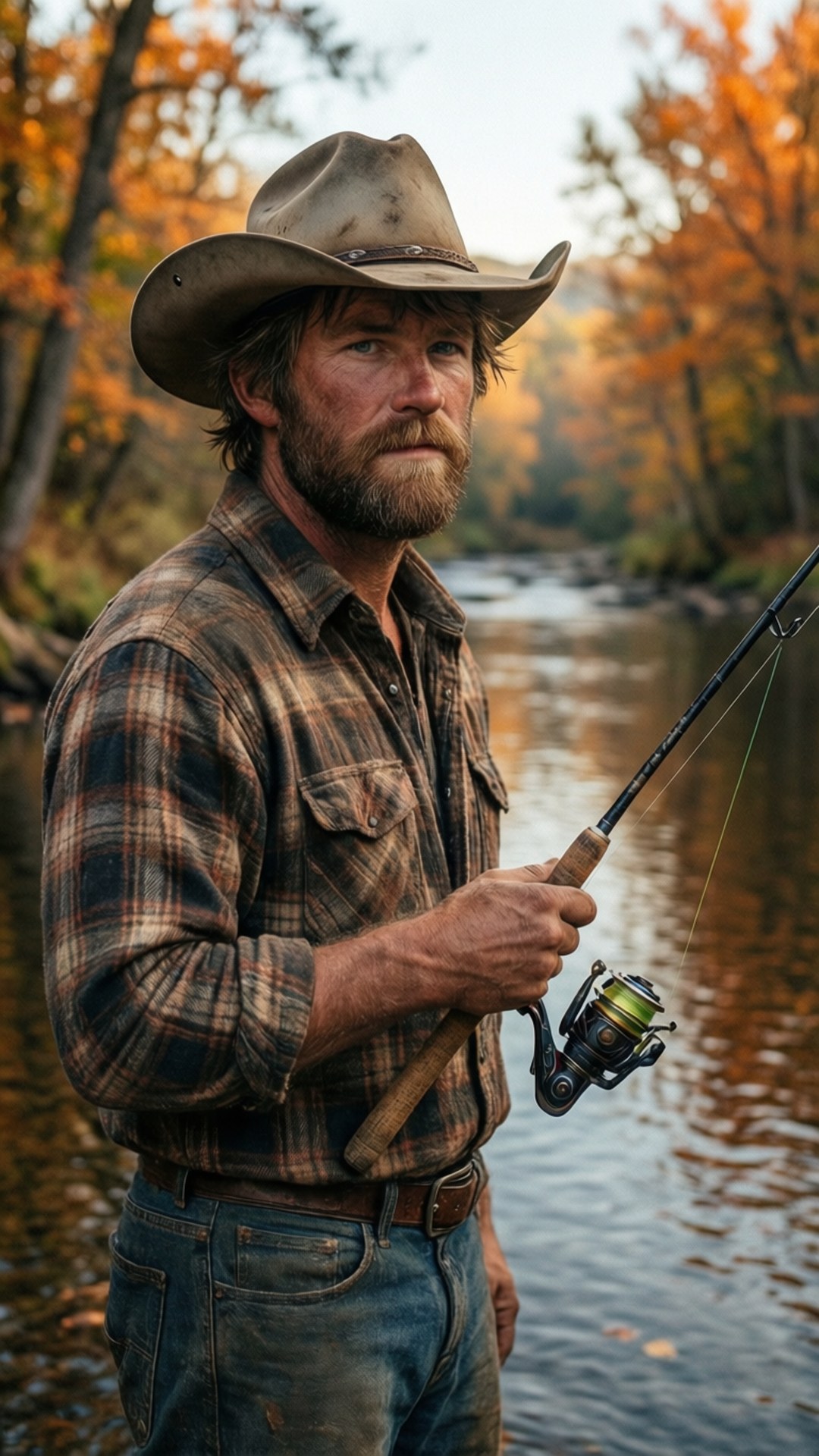 Morning Creek Fishing, country boy, morning, Full HD Phone Wallpaper