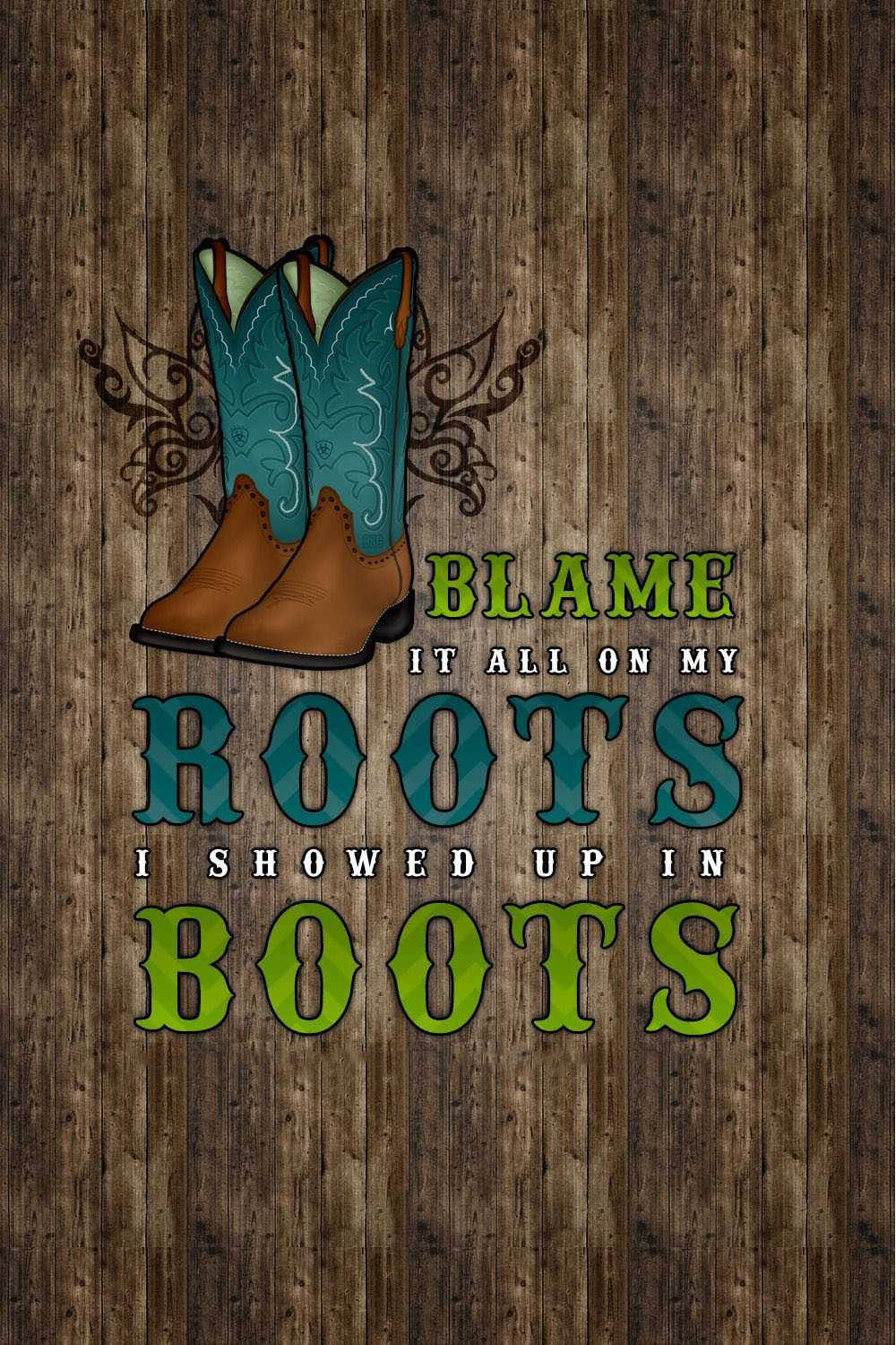 turquoise, brown, cowboy boots, HD Phone Wallpaper