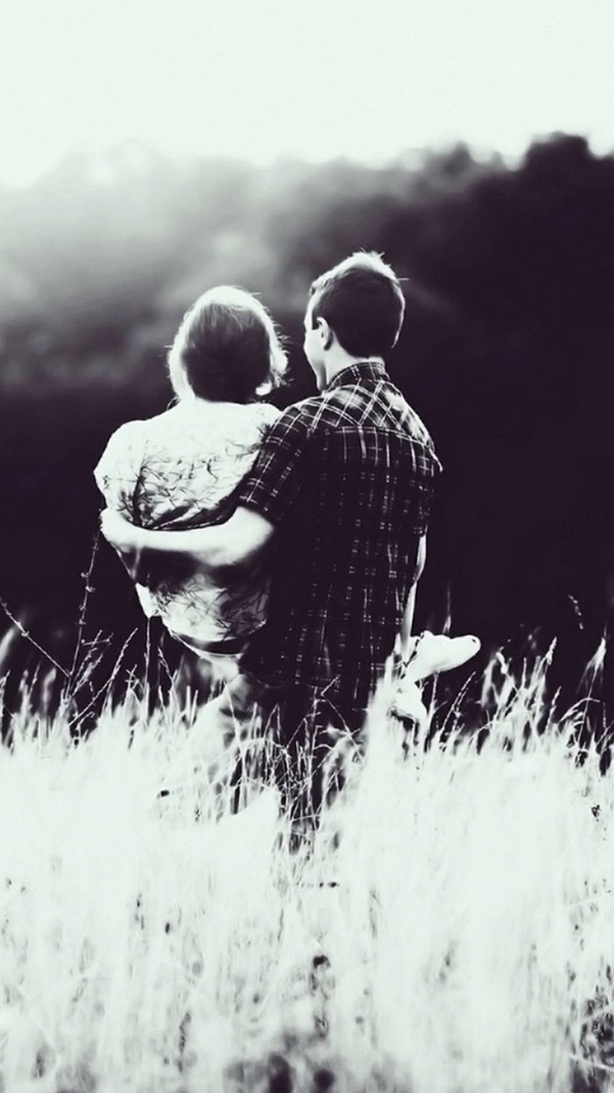 vintage, true love photo, sunlit field, Full HD Phone Wallpaper