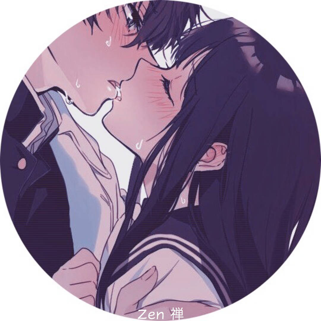 anime teens, circular frame, soft pink, SD Desktop Wallpaper