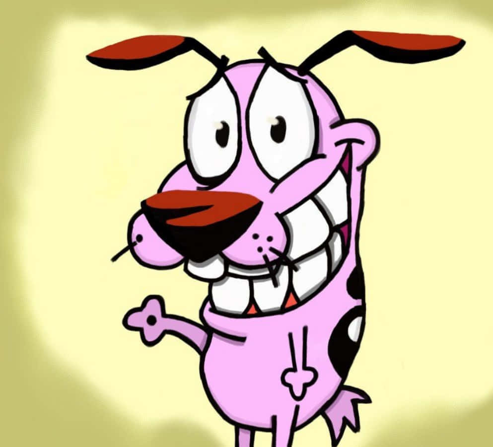 Courage the cowardly dog, pink dog, big eyes, SD Desktop Wallpaper