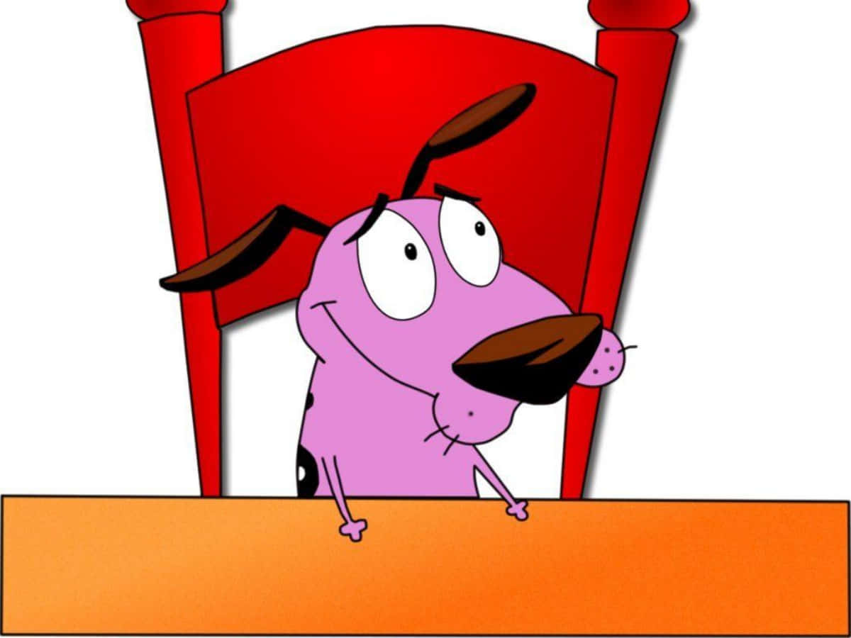 Courage the cowardly dog, purple dog, big eyes, SD Desktop Wallpaper