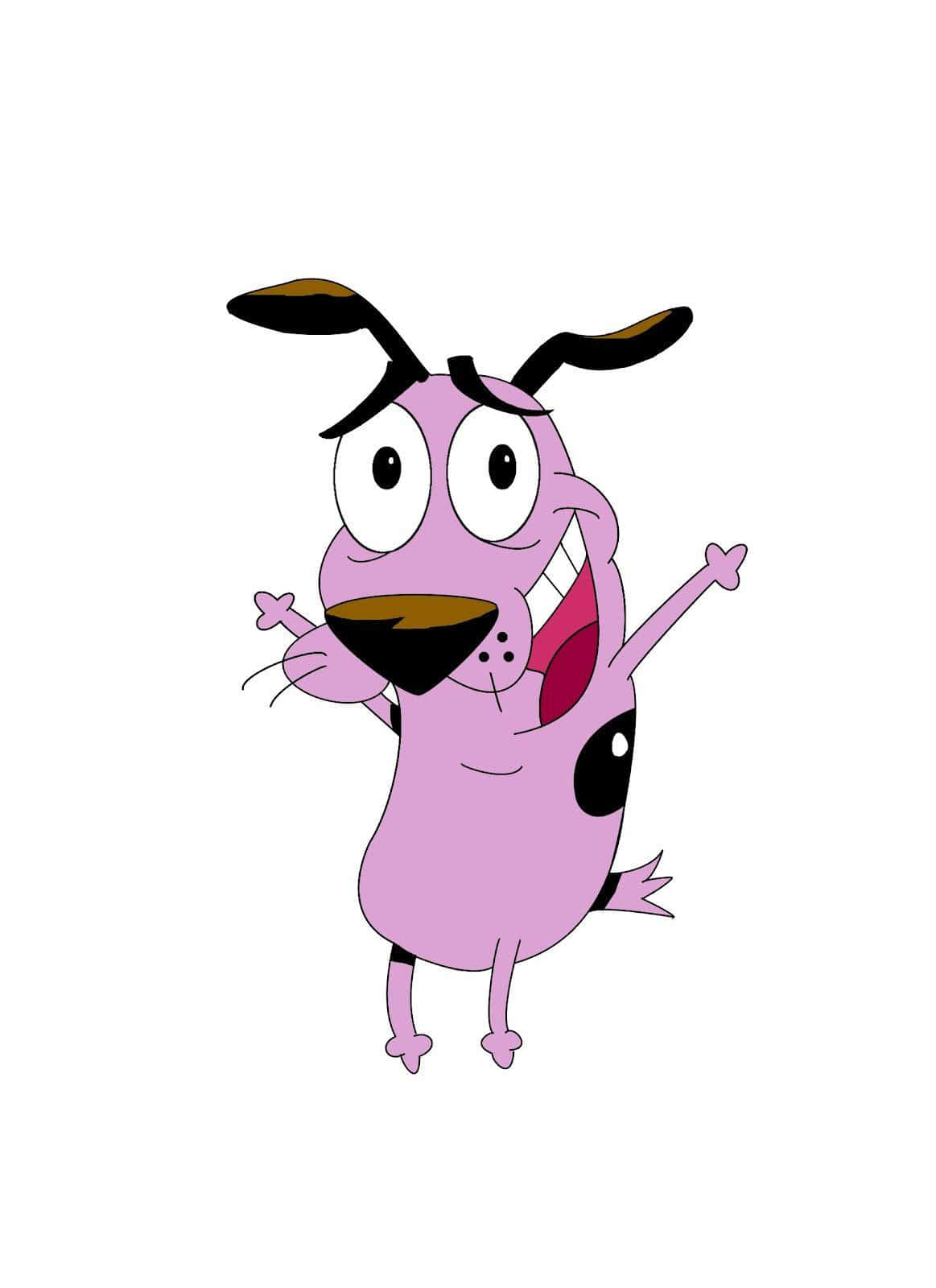 Courage the cowardly dog, purple, black ears, HD Phone Wallpaper