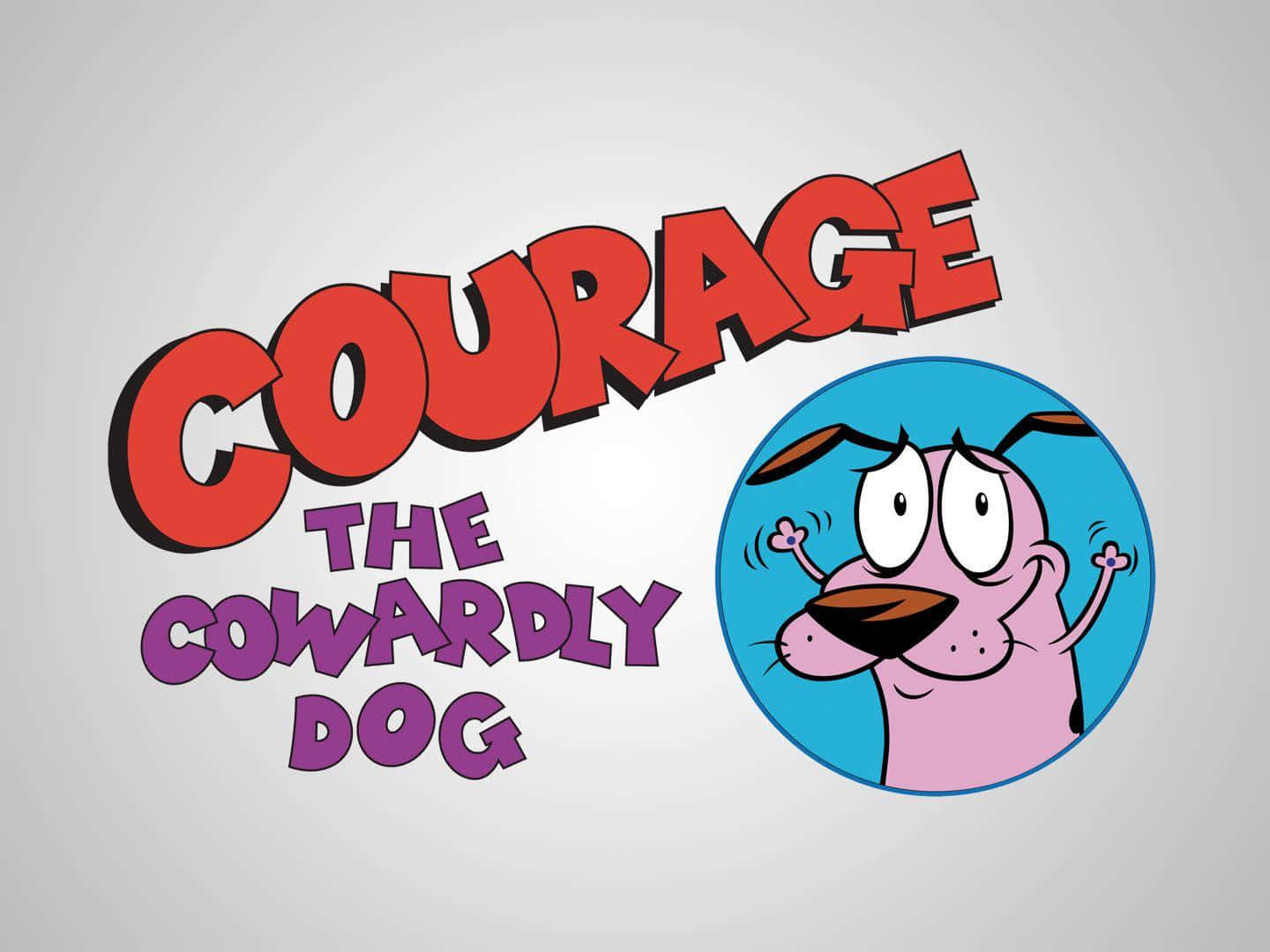 Courage the cowardly dog, pink dog, wide eyes, HD Desktop Wallpaper