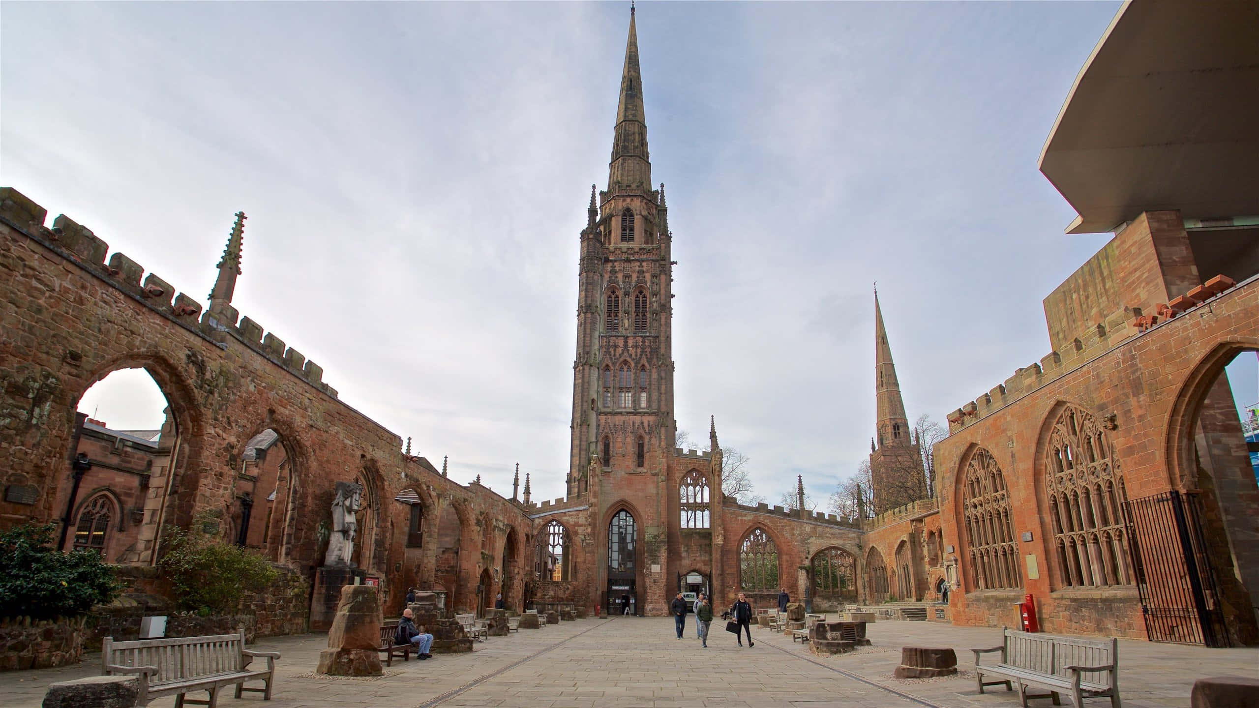 Coventry, historic attraction, cathedral, 2K Desktop Wallpaper