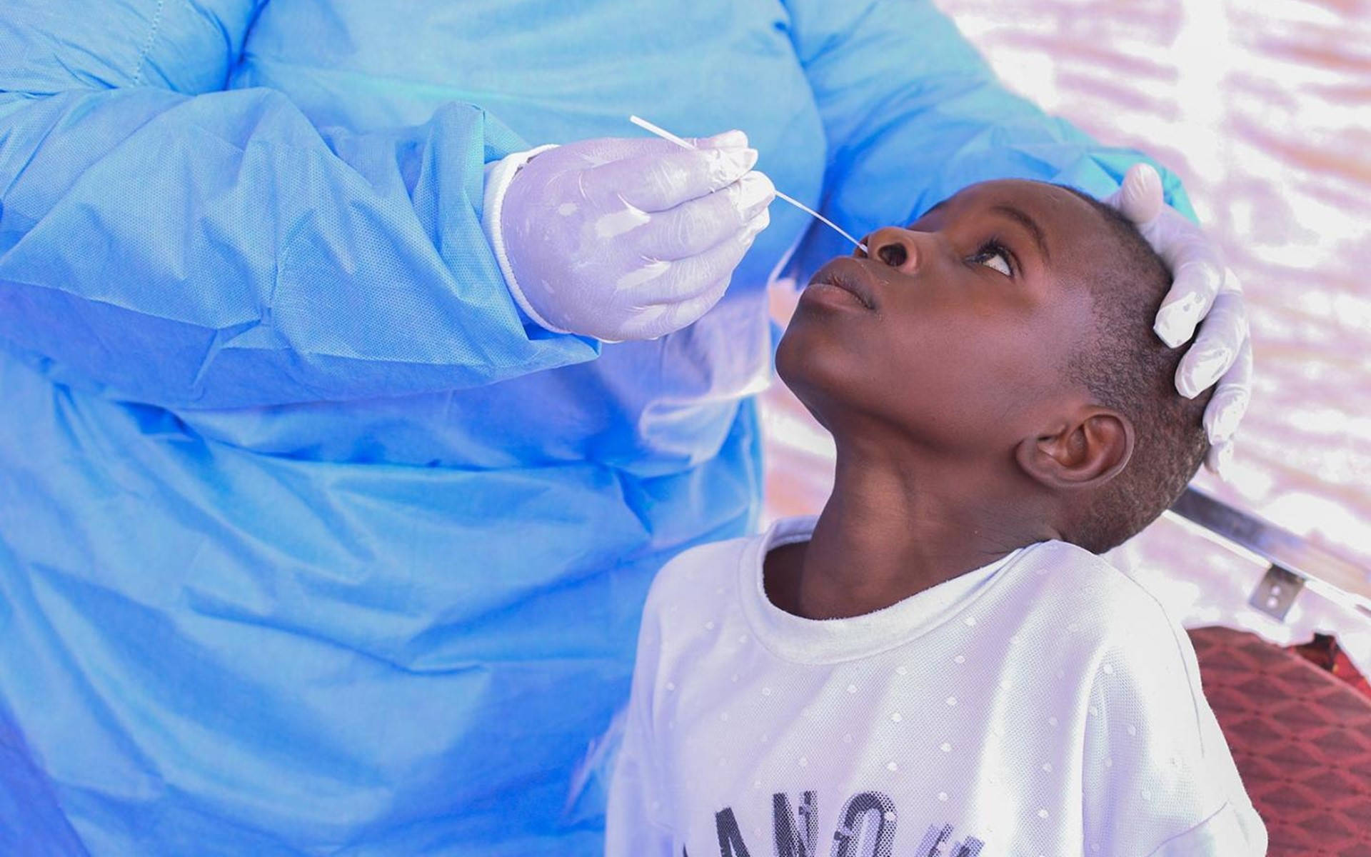child, COVID test, nasal swab test, Full HD Desktop Wallpaper