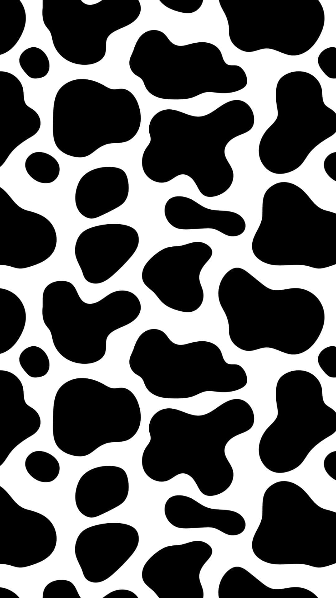 Cow iPhone, black irregular spots, stark white background, Full HD Phone Wallpaper