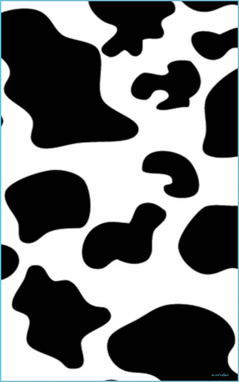 black cow pattern, irregular spots, white background, SD Phone Wallpaper