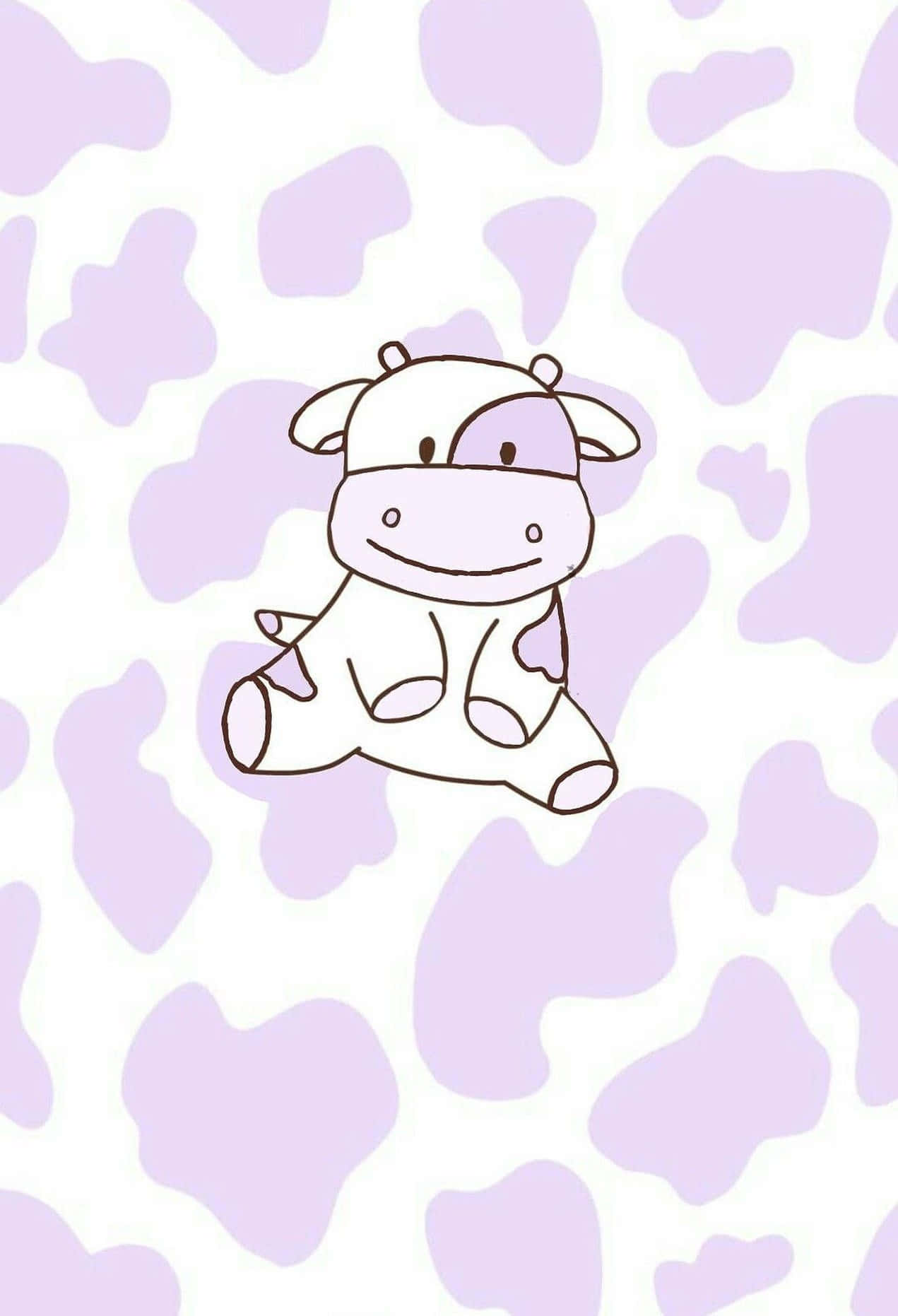 purple cow, lavender and white cow print background, cartoon cow, HD Phone Wallpaper