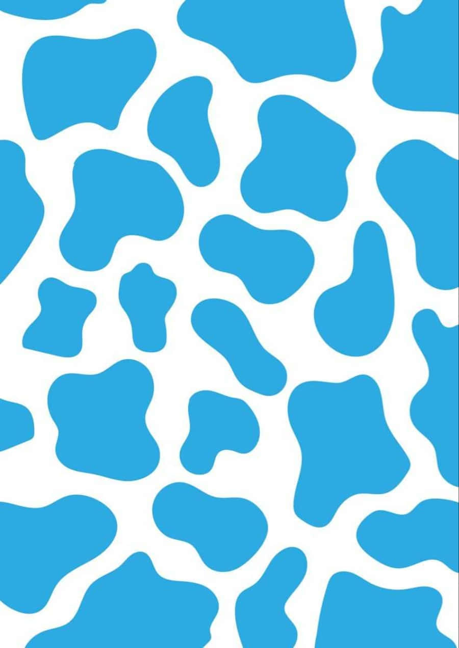 blue cow print, blue and white cow print pattern, irregular organic shapes, SD Phone Wallpaper