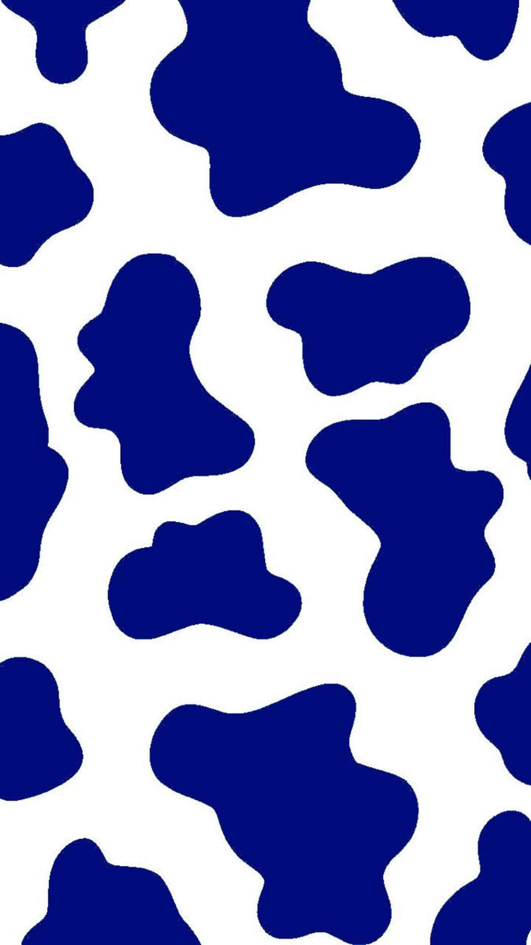 blue cow print, navy blue, white background, Full HD Phone Wallpaper
