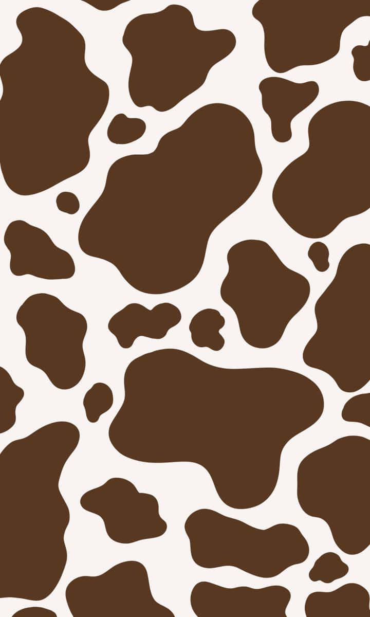cow print pattern, brown cow spots, cream background, SD Phone Wallpaper