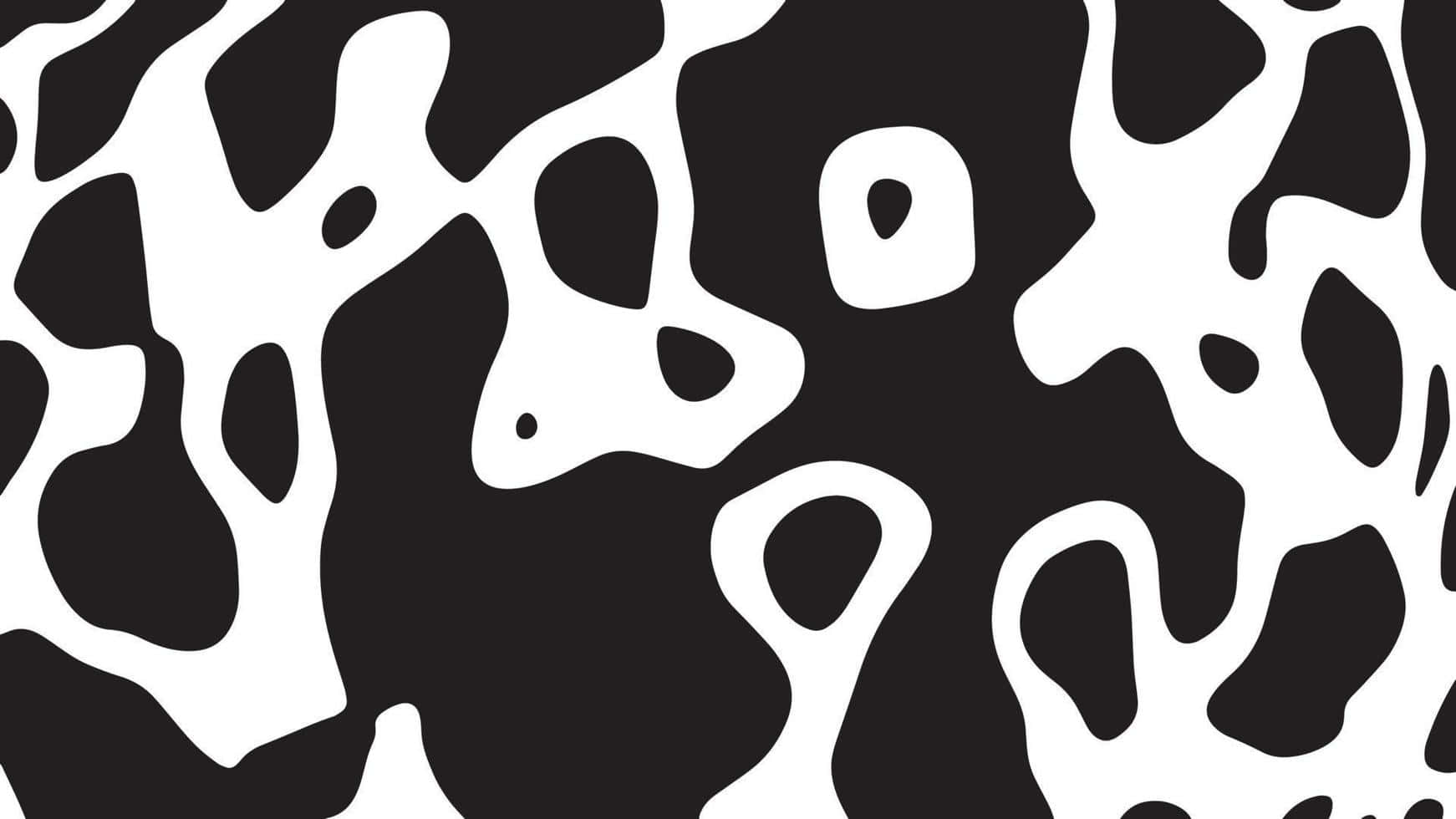 blackand white cow print pattern, black and white abstract organic shapes, seamless wallpaper pattern, HD Desktop Wallpaper