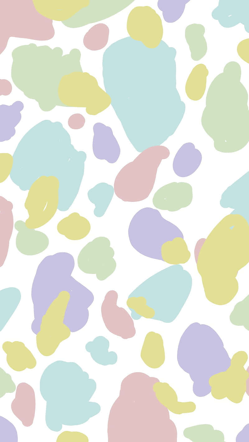 pastel cow print pattern, mint lavender yellow, pink, HD Phone Wallpaper