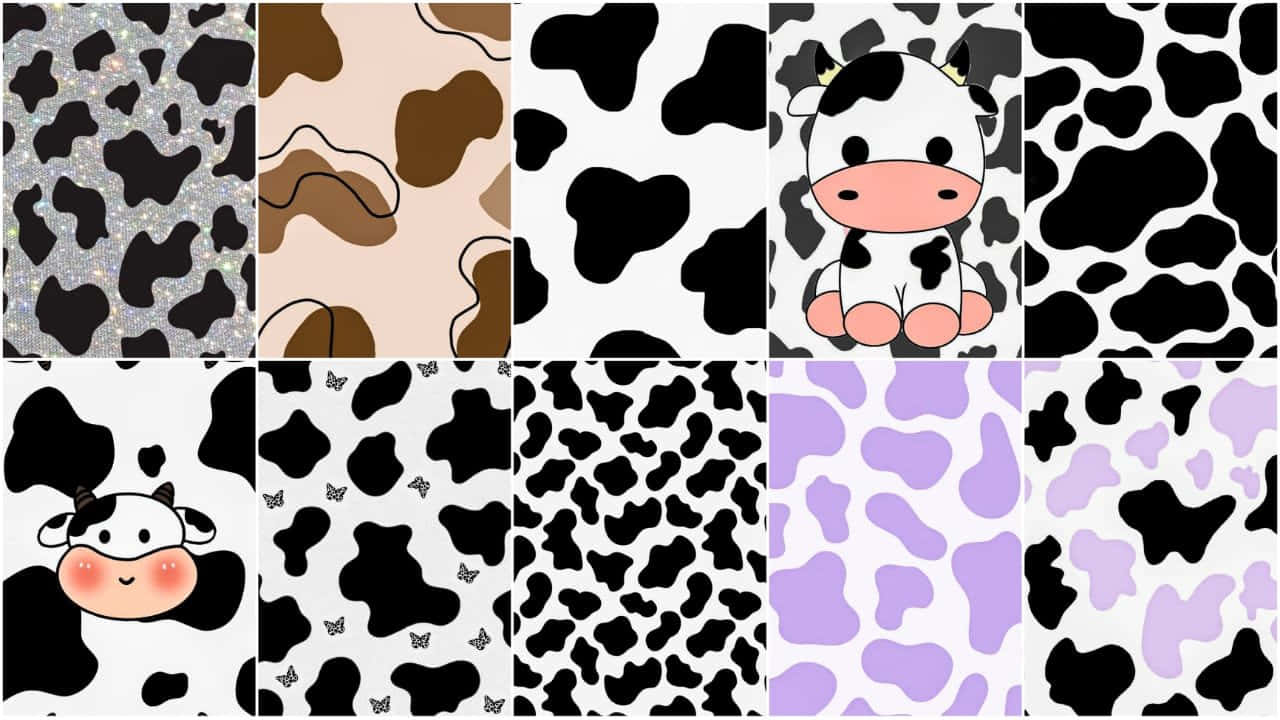 cow print patterns, cartoon cows, glitter silver beige, HD Desktop Wallpaper