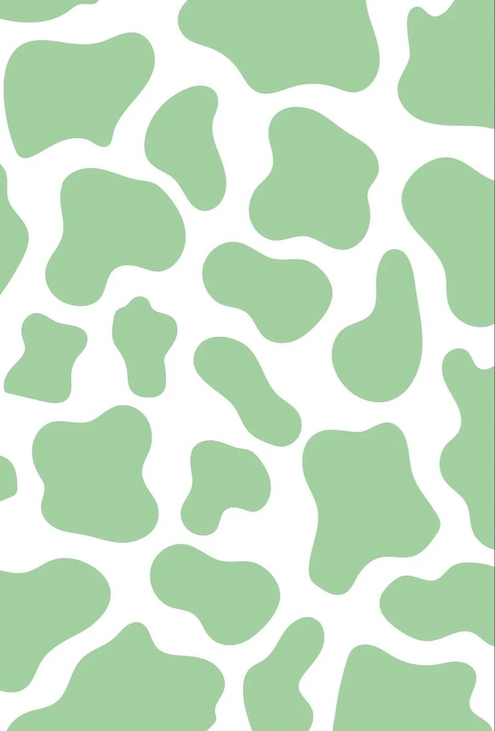 pastel green, cow print, soft mint green, Full HD Phone Wallpaper