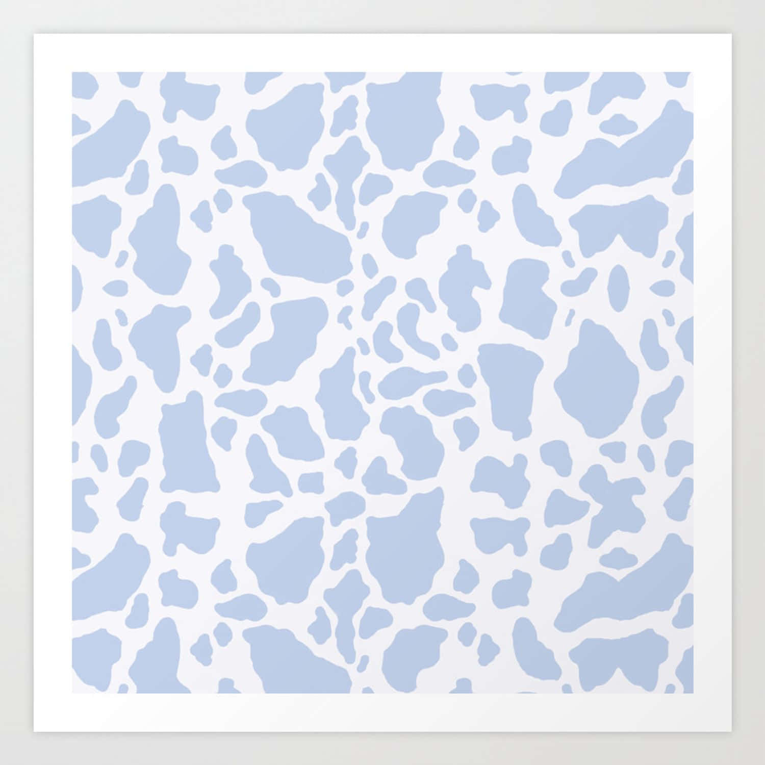 blue cow print, repeating pattern, soft blue irregular shapes, HD Desktop Wallpaper