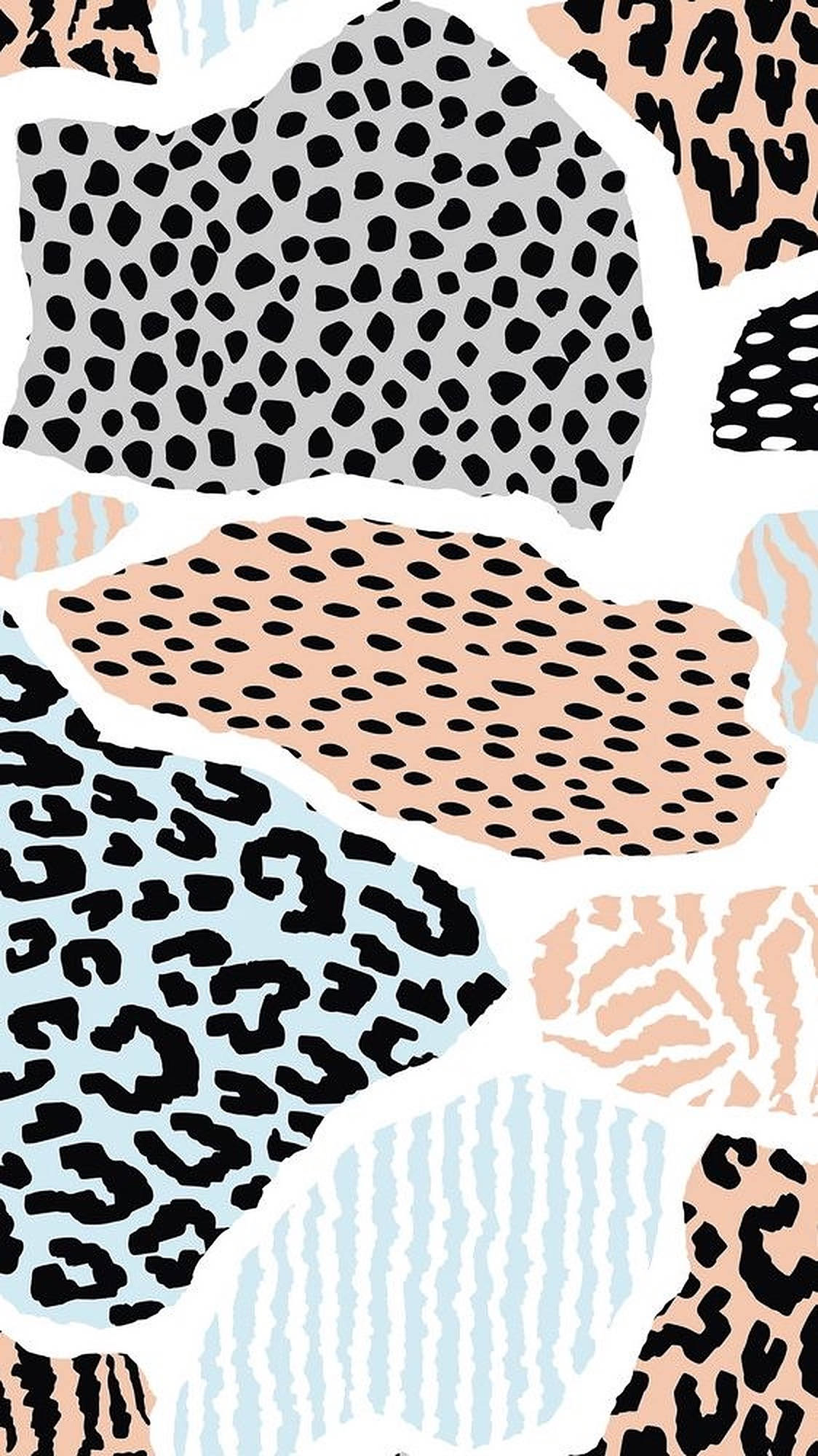 cow print, animal pattern, pastel tones, Full HD Phone Wallpaper