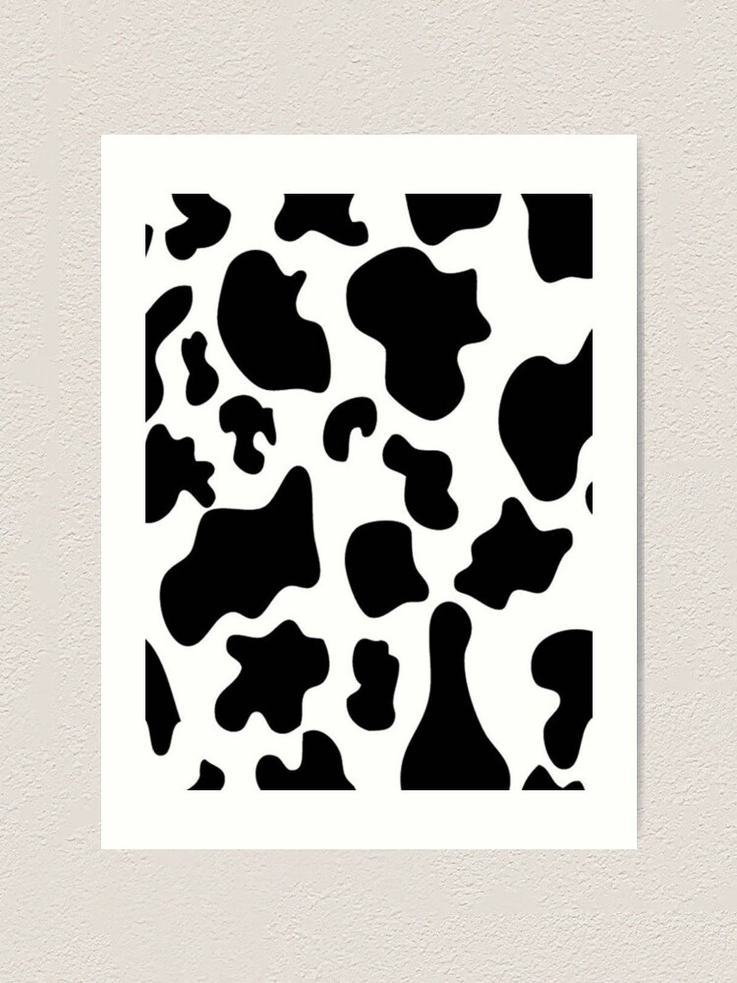 cow print, black and white, white background, Full HD Phone Wallpaper