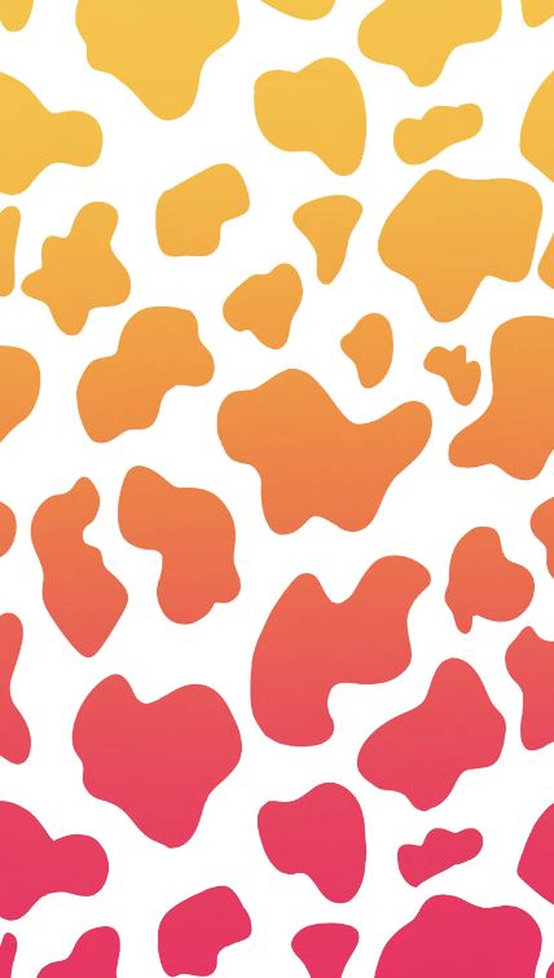 orange red gradient, cow print, yellow orange, Full HD Phone Wallpaper