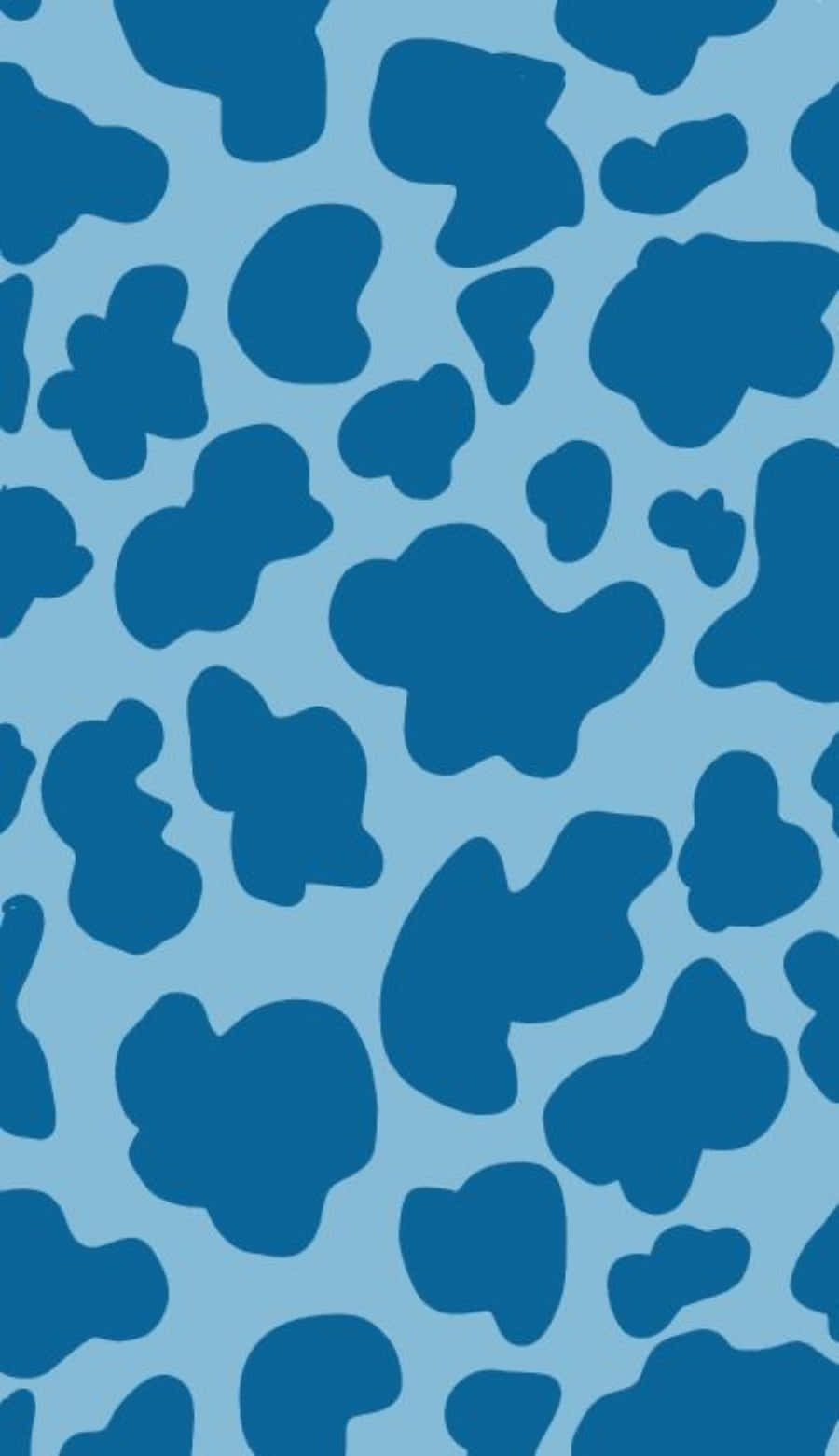 blue cow print, dark blue organic shapes, light blue background, HD Phone Wallpaper
