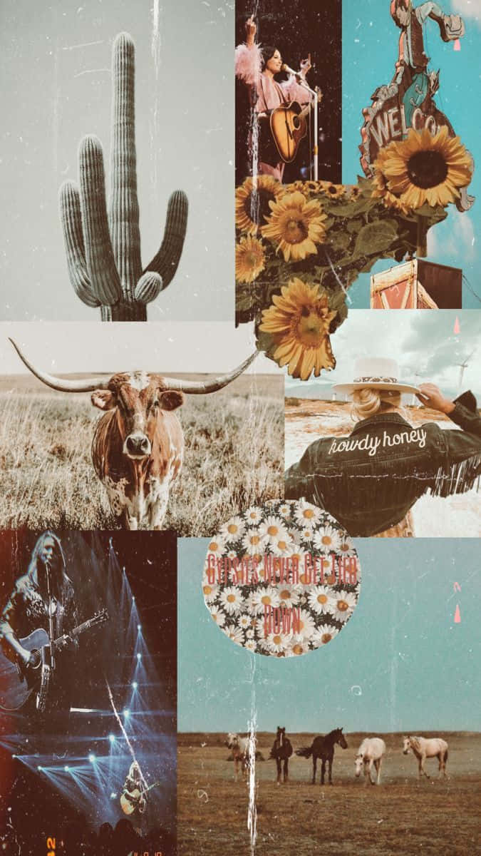 cowboy aesthetic, desert scenes, saguaro cactus, SD Phone Wallpaper