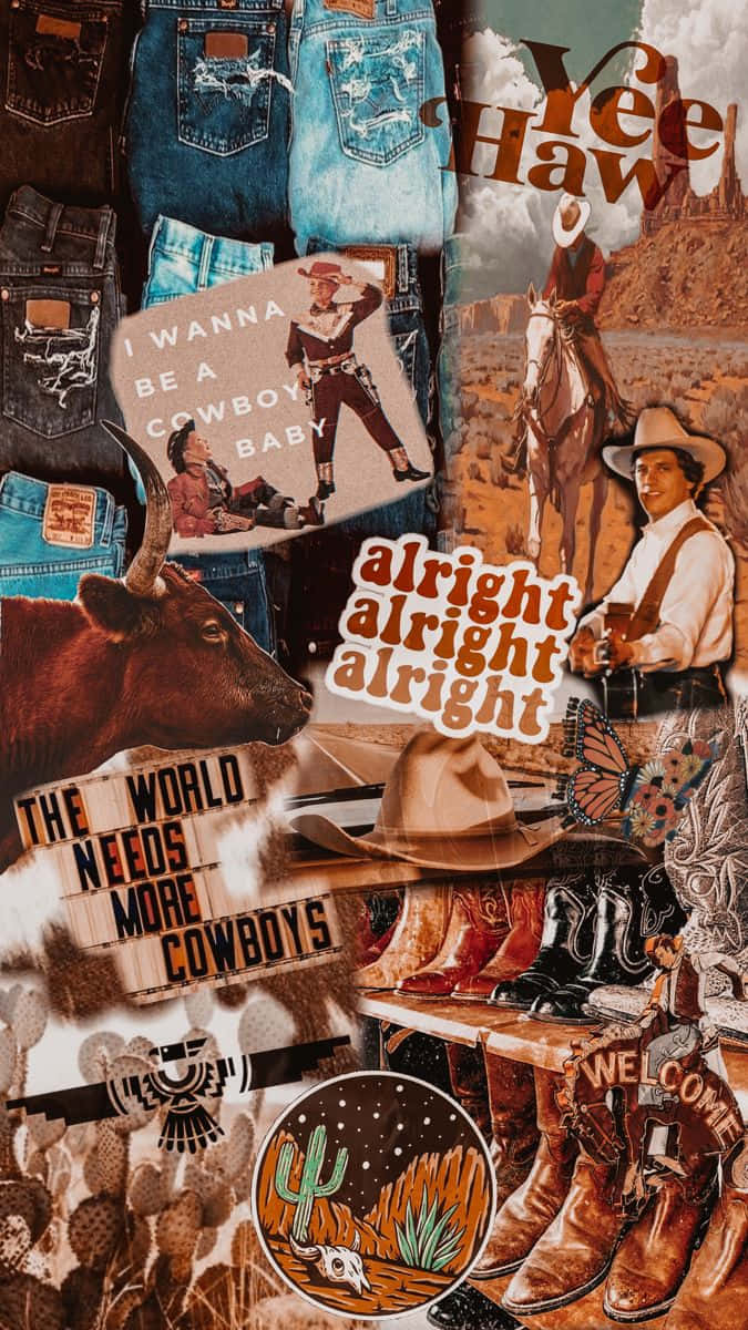 cowboy boots, jeans, hats, SD Phone Wallpaper
