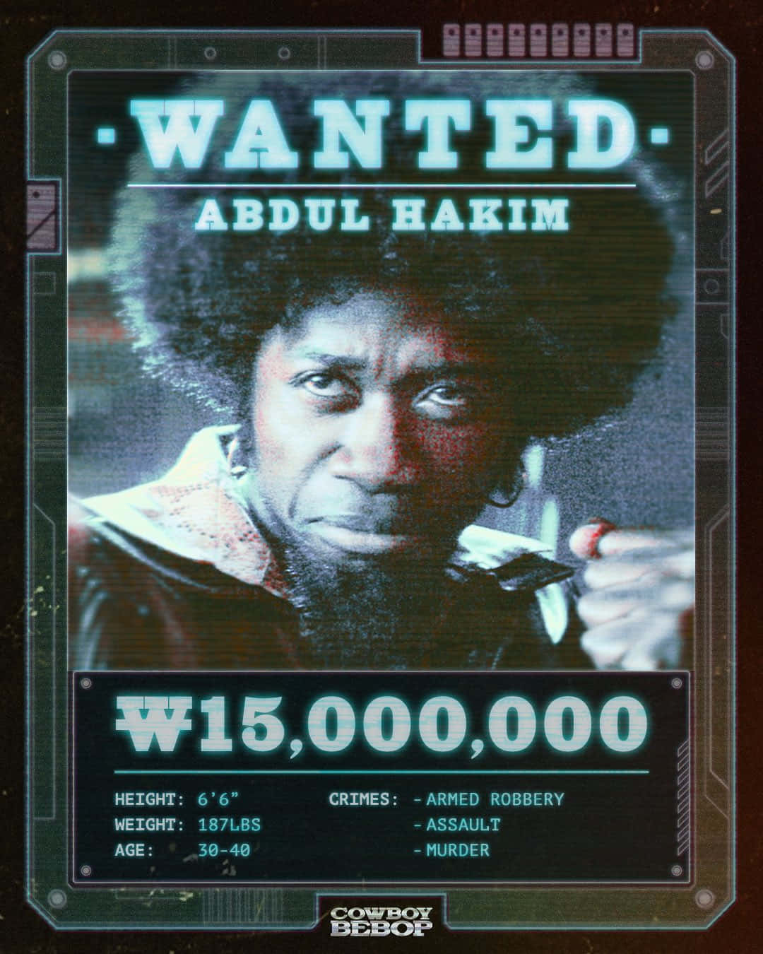 Abdul Hakim, Cowboy Bebop, neon text, HD Phone Wallpaper