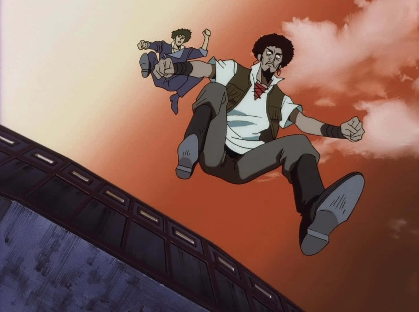 Cowboy Bebop, Abdul Hakim, fiery orange sky, HD Desktop Wallpaper