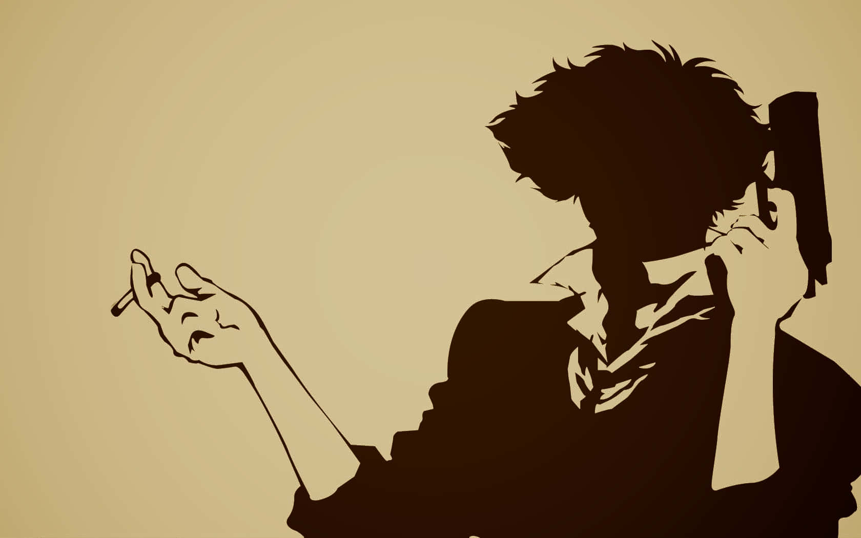 Cowboy Bebop Aesthetic, silhouette, cigarette, HD Desktop Wallpaper