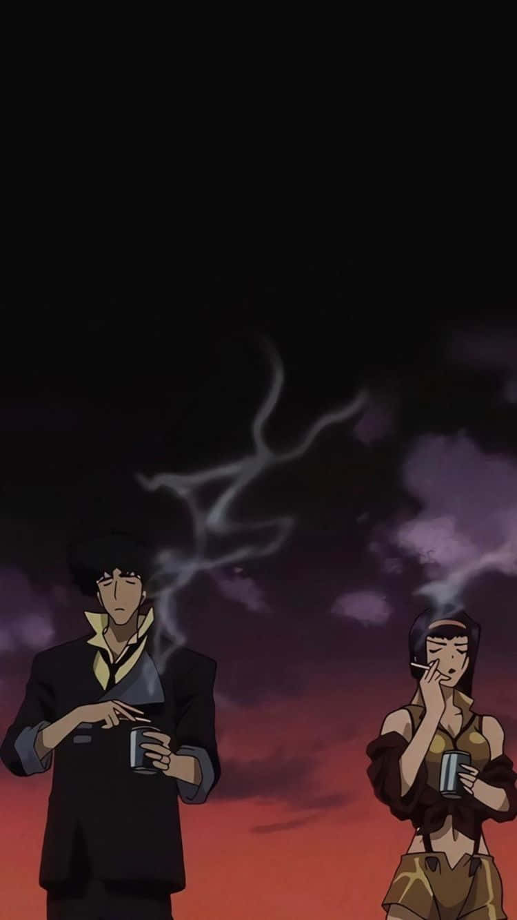 Cowboy Bebop, 90s anime aesthetic, twilight sky, HD Phone Wallpaper