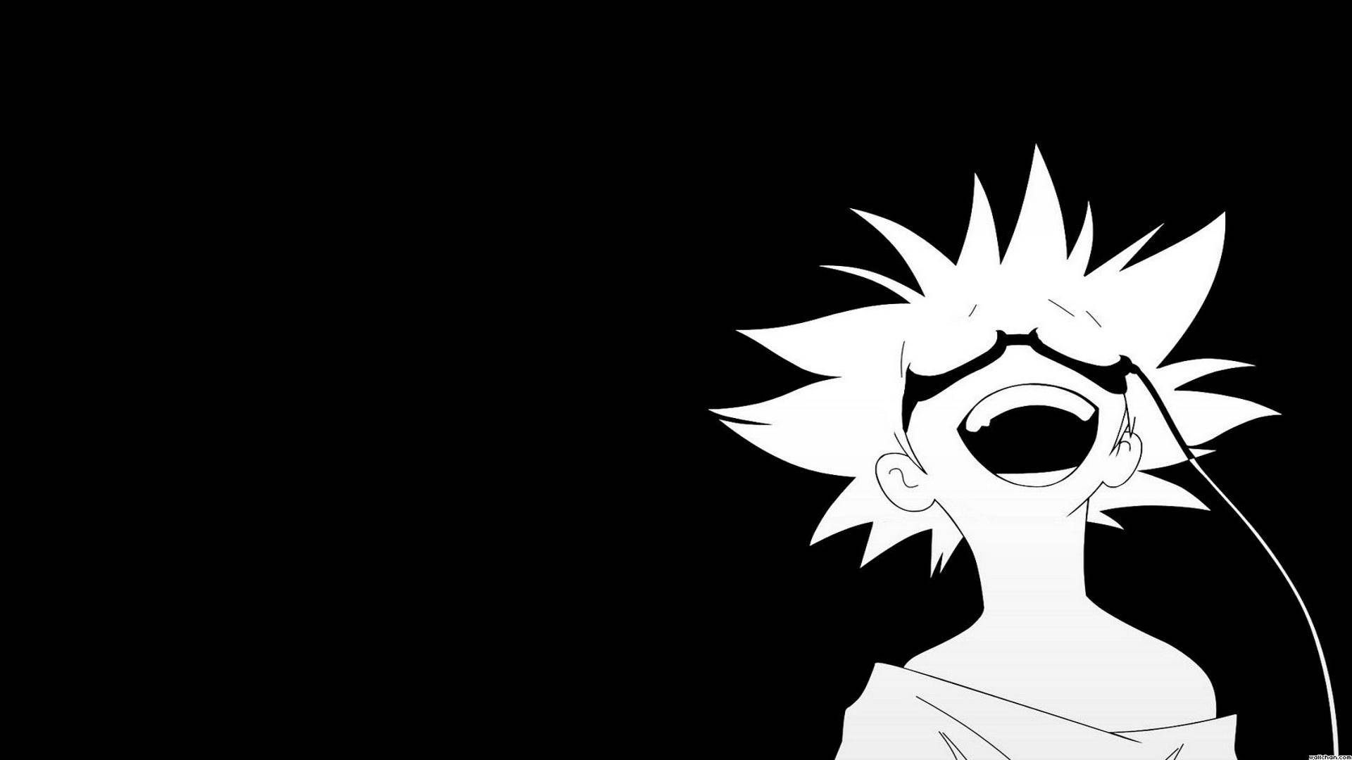 Cowboy Bebop, black and white anime aesthetic, spiky hair, Full HD Desktop Wallpaper