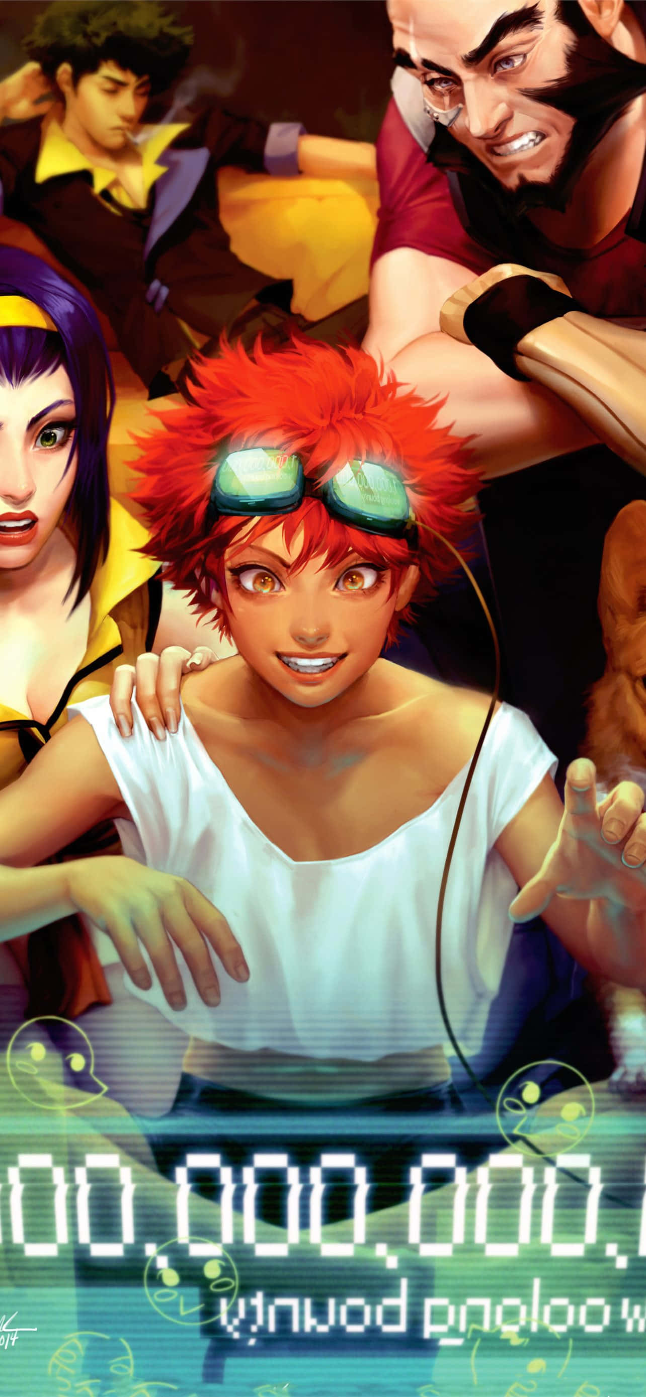 Cowboy Bebop, red-haired protagonist, goggles, 2K Phone Wallpaper