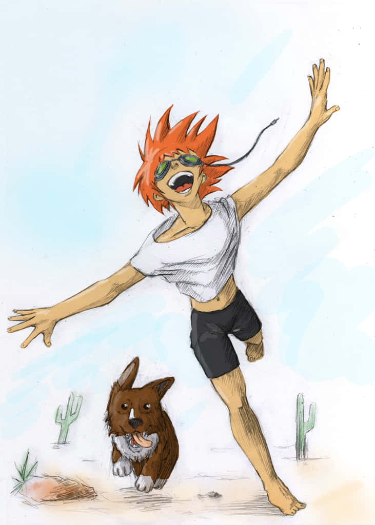 Cowboy Bebop, Ein, corgi dog, SD Phone Wallpaper