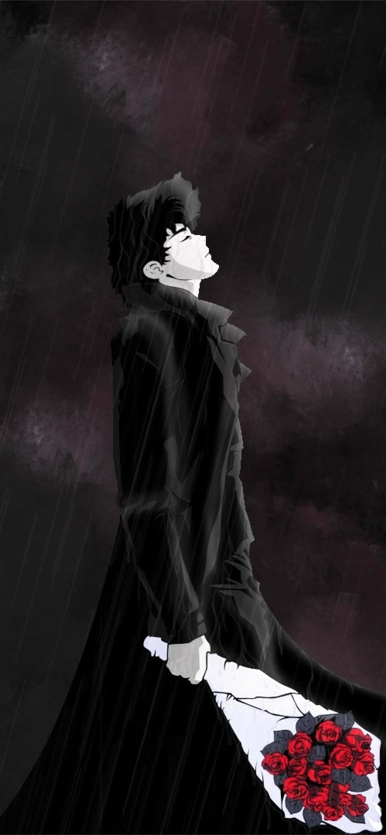 Cowboy Bebop, iPhone, black coat, 2K Phone Wallpaper