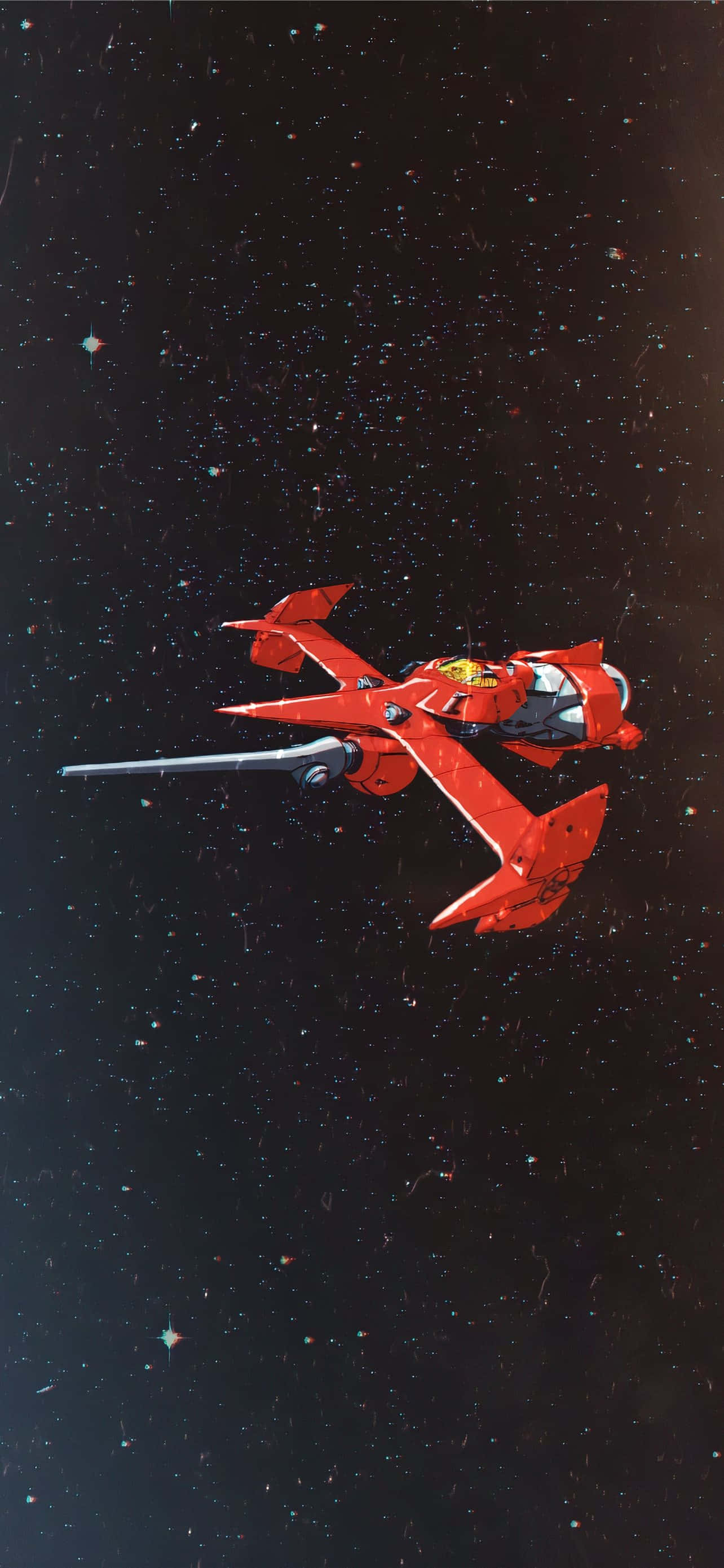 Cowboy Bebop, iPhone, red futuristic spaceship, 2K Phone Wallpaper