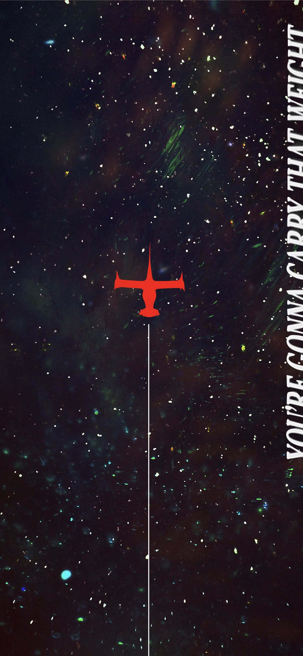 Cowboy Bebop, iPhone, red airplane silhouette, 2K Phone Wallpaper