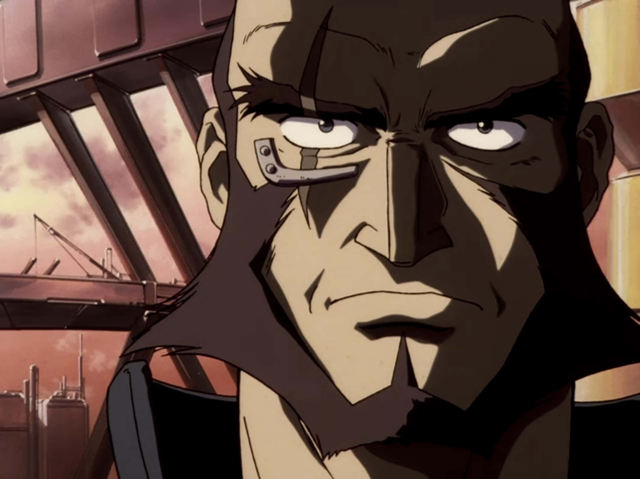 Jet Black, Cowboy Bebop, cybernetic eye, Full HD Desktop Wallpaper