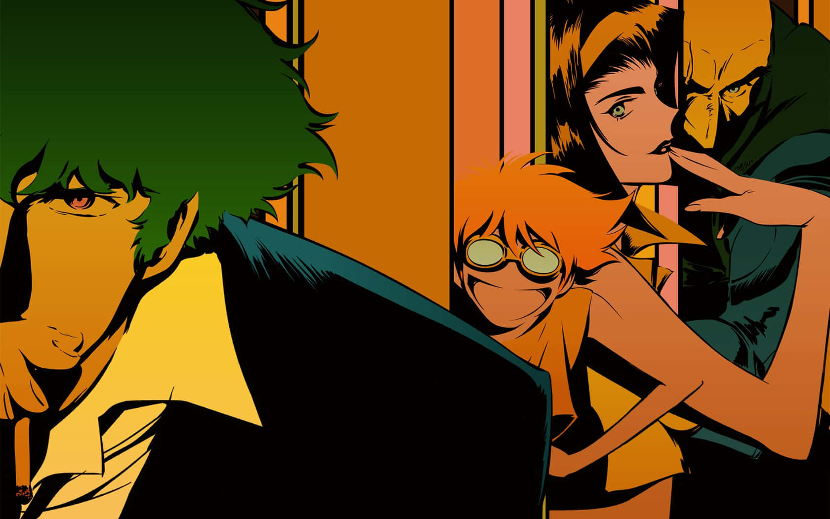 Jet Black, Cowboy Bebop, anime series, HD Desktop Wallpaper